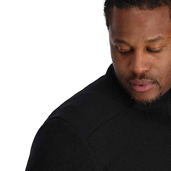 Mens Bandit Full Zip Black Spyder Fleece