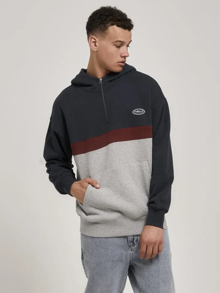 Mens Chariot Panel Slouch Pull On Hood Total Eclipse Thrills Sweaters and Fleece Mens Chariot Panel Slouch Pull On Hood Total Eclipse Thrills Sweaters and Fleece