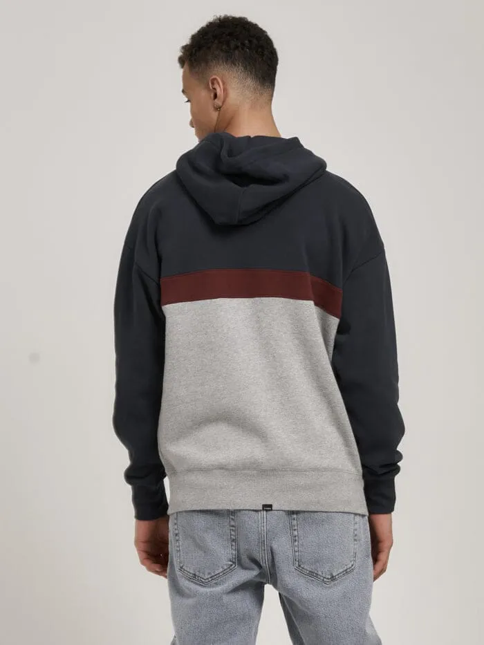 Mens Chariot Panel Slouch Pull On Hood Total Eclipse Thrills Sweaters and Fleece