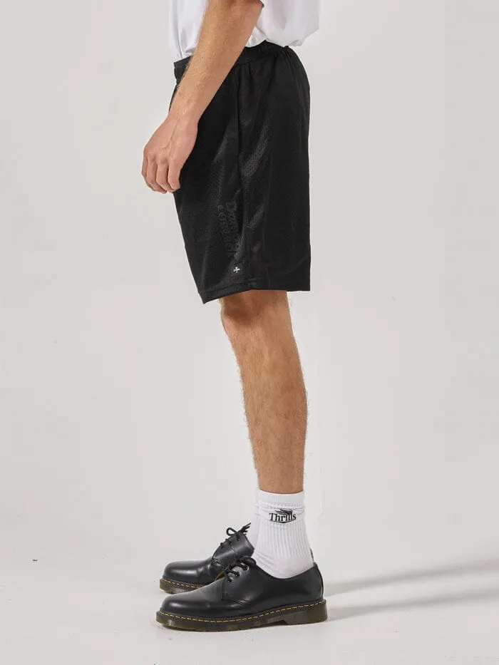 Mens Damage Control Mesh Short Black Thrills Shorts