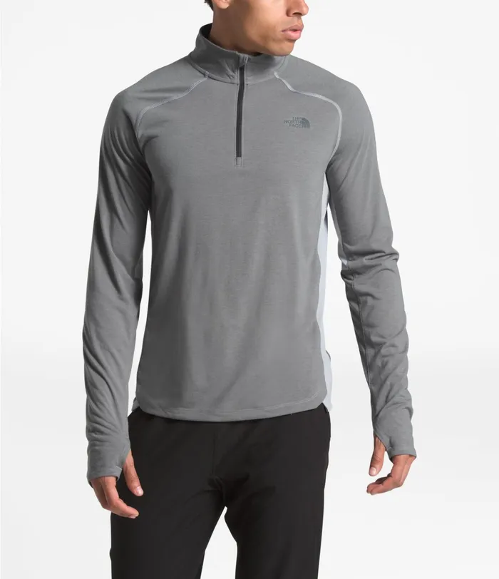 Mens Essential Zip Pullover Tnf Medium Grey Heather The North Face Active Tops