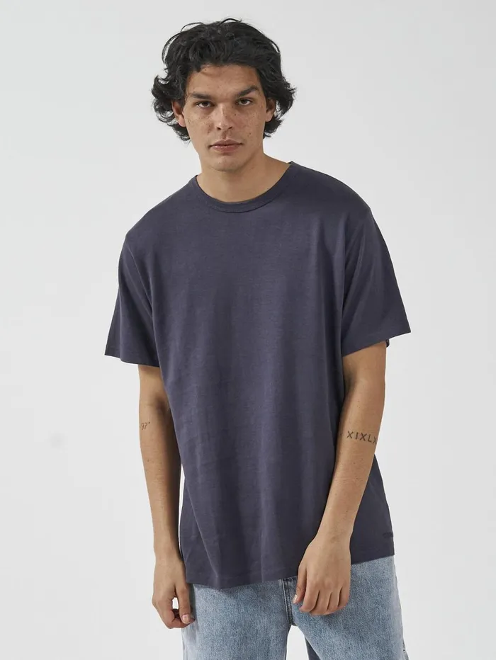 Mens Hemp Embro Merch Fit Tee Marine Blue Thrills Tees and Tank Tops