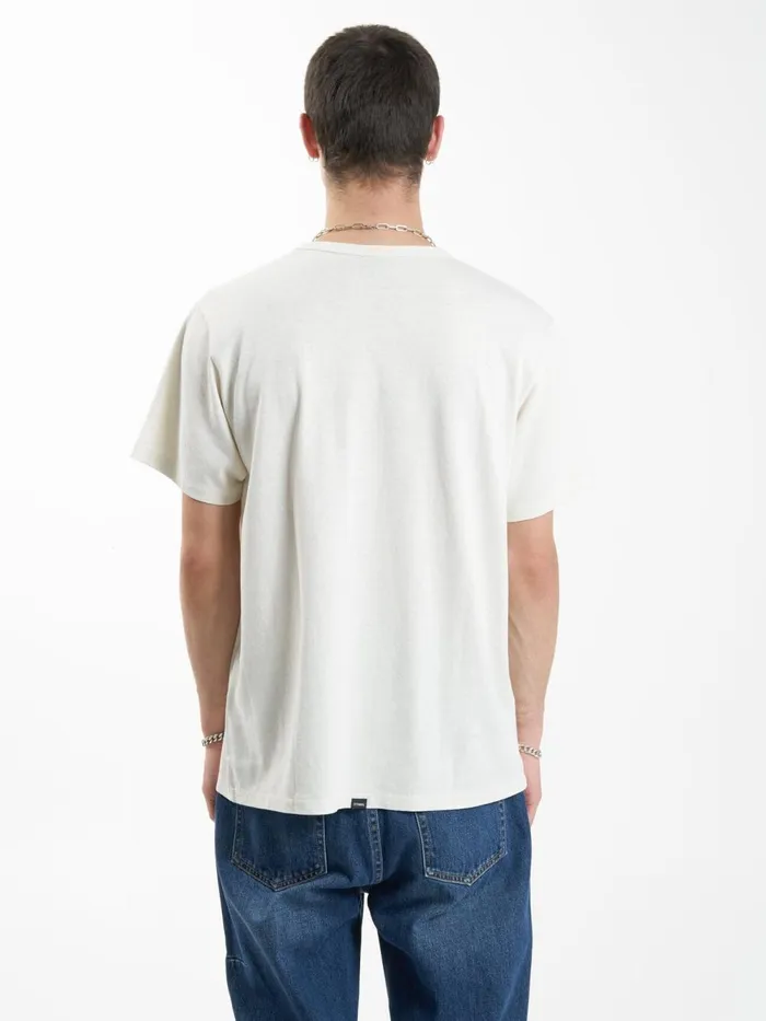 Mens Hemp Ordered Disorder Merch Fit Tee Dirty White Thrills Tees and Tank Tops