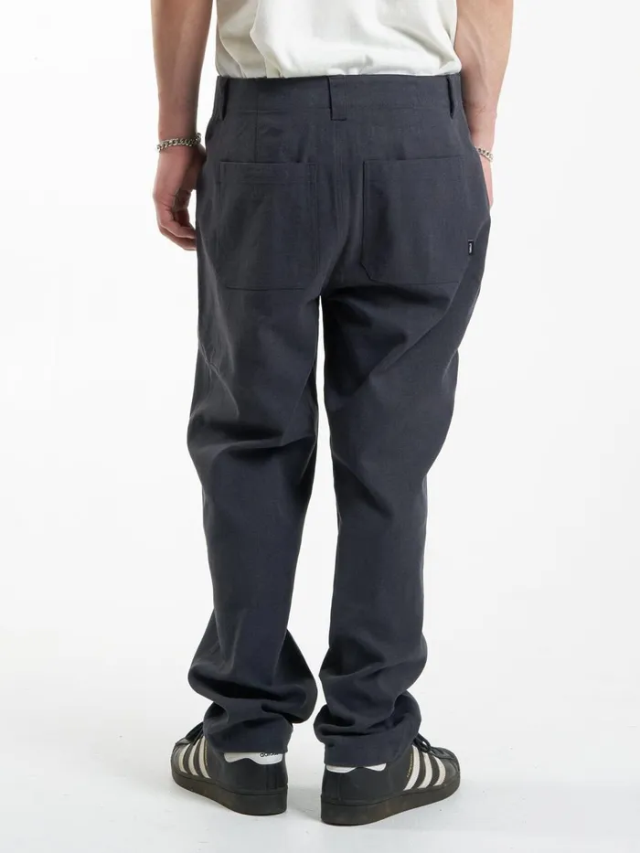 Mens Hemp Slacker Utility Pant Black Thrills Pants