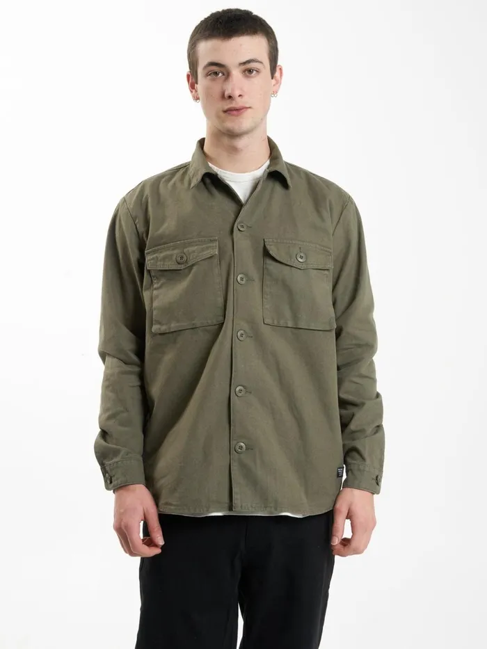 Mens Issued Overshirt Mild Army Thrills Shirts