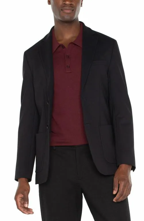 Mens Jackets and Blazers Liverpool Los Angeles Double Vent Blazer Black