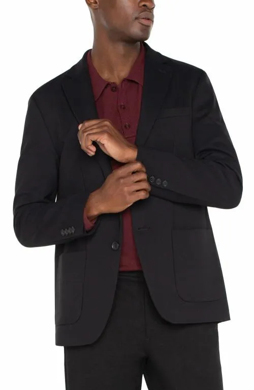 Mens Jackets and Blazers Liverpool Los Angeles Double Vent Blazer Black