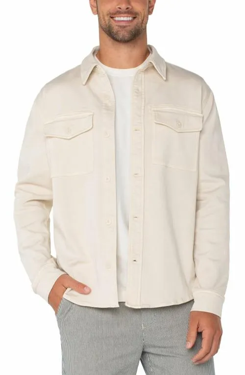 Mens Jackets and Blazers Liverpool Los Angeles Overshirt Parchment
