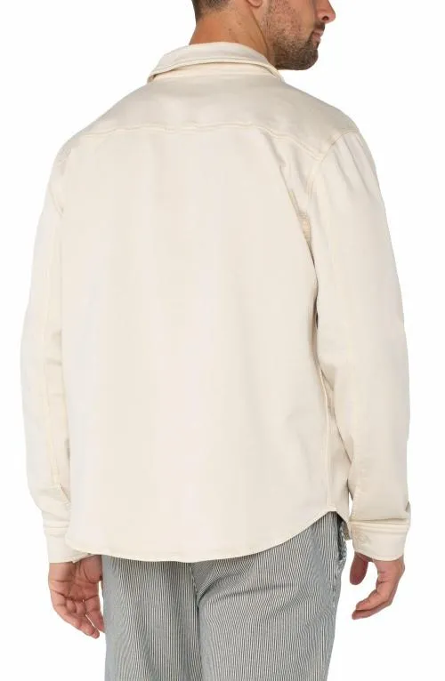 Mens Jackets and Blazers Liverpool Los Angeles Overshirt Parchment