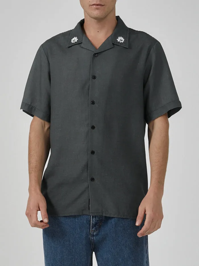 Mens Love Me Not Bowling Shirt Deep Forest Thrills Shirts