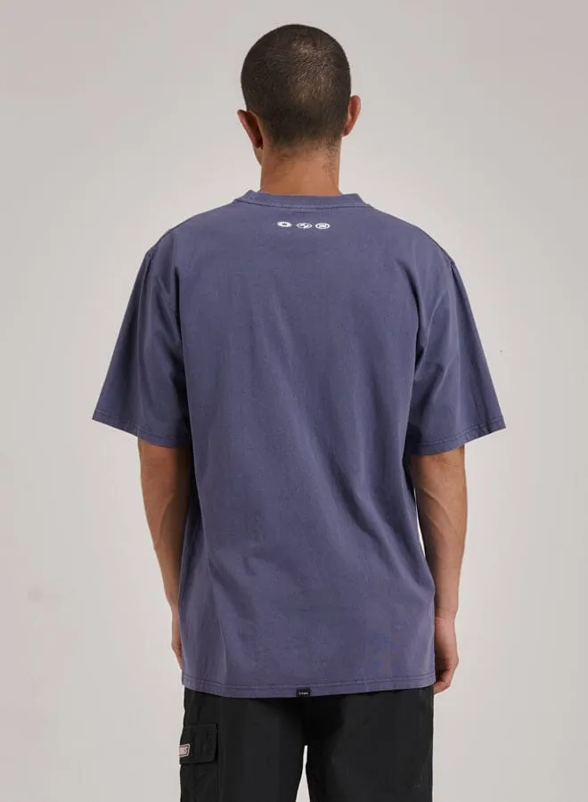 Mens Lucky Strike Oversize Fit Tee Blue Rinse Thrills Tees and Tank Tops
