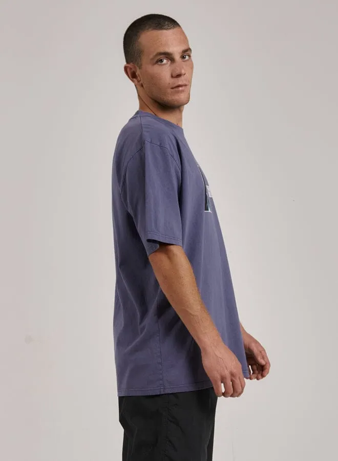 Mens Lucky Strike Oversize Fit Tee Blue Rinse Thrills Tees and Tank Tops
