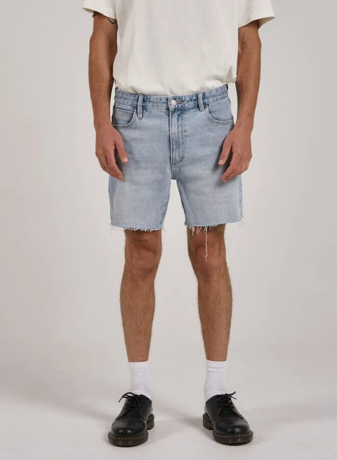 Mens Mandude Denim Short Ash Blue Thrills Denim Shorts