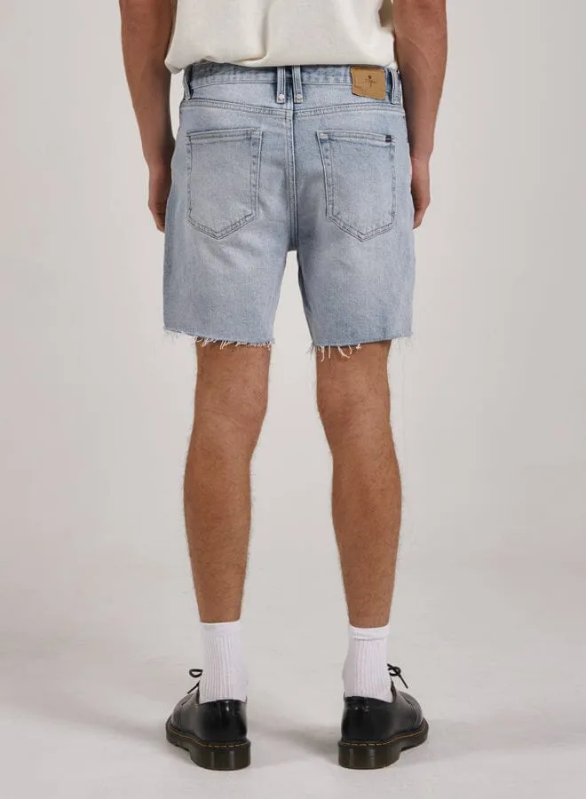 Mens Mandude Denim Short Ash Blue Thrills Denim Shorts