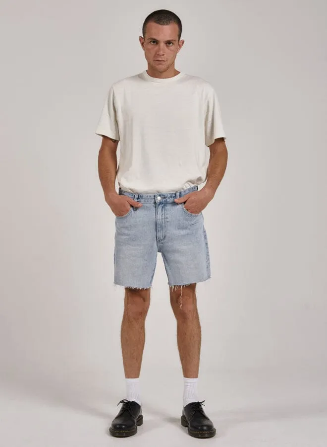 Mens Mandude Denim Short Ash Blue Thrills Denim Shorts