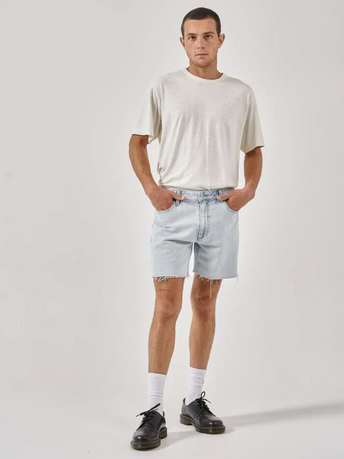 Mens Mandude Denim Short Faded Dust Blue Thrills Denim Shorts