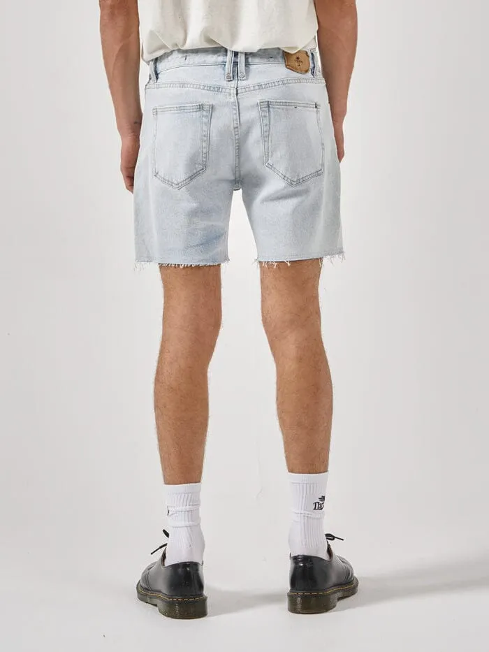 Mens Mandude Denim Short Faded Dust Blue Thrills Denim Shorts