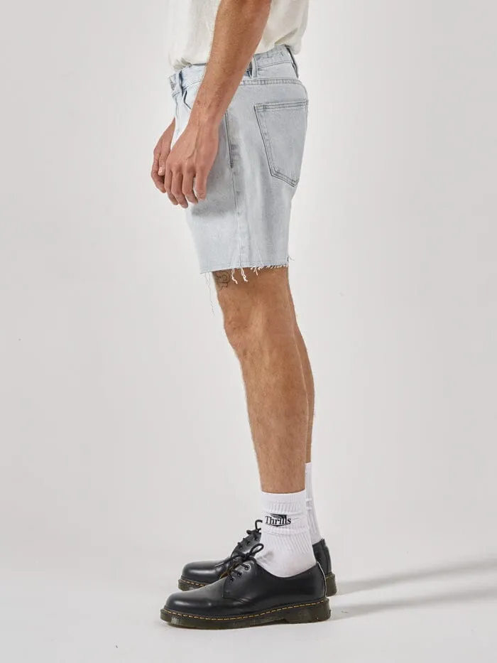 Mens Mandude Denim Short Faded Dust Blue Thrills Denim Shorts