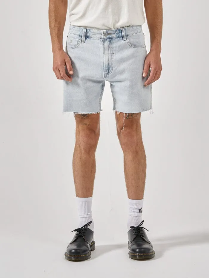 Mens Mandude Denim Short Faded Dust Blue Thrills Denim Shorts