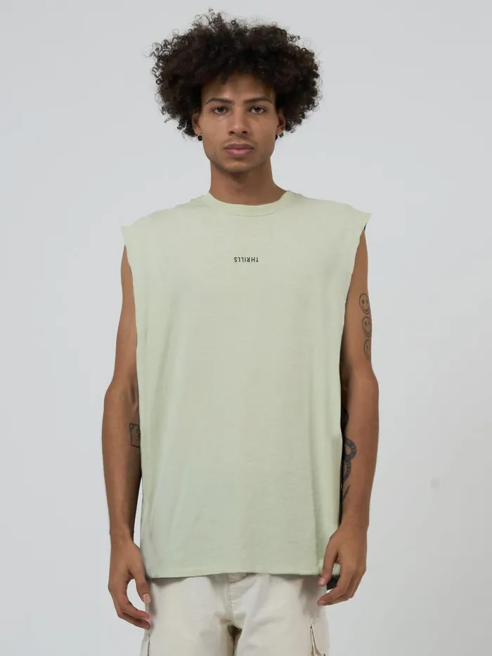 Mens Minimal Merch Fit Muscle Tee Pistachio Thrills Tees and Tank Tops