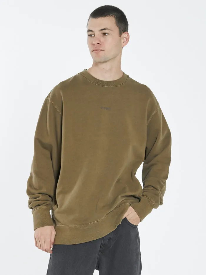 Mens Minimal Oversize Crew Plantation Thrills Sweaters and Fleece