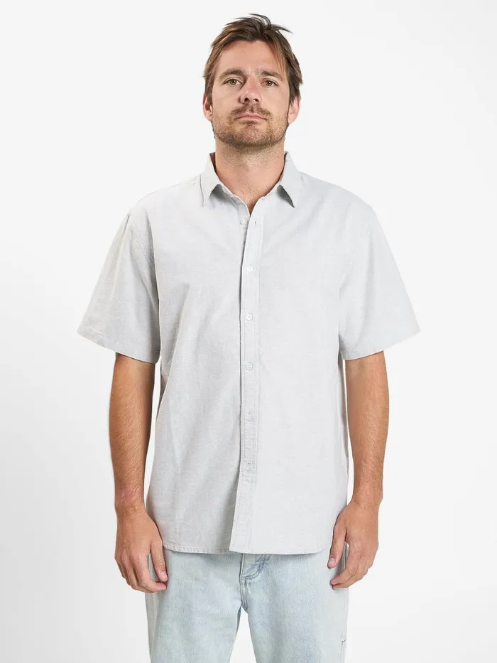 Mens Occasions Oxford Short Sleeve Shirt Abbey Stone Thrills Shirts