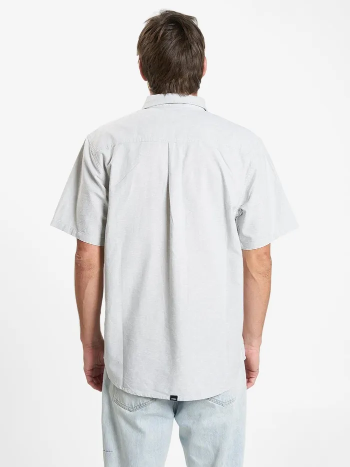 Mens Occasions Oxford Short Sleeve Shirt Abbey Stone Thrills Shirts
