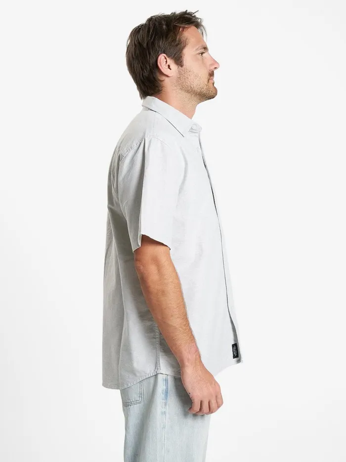 Mens Occasions Oxford Short Sleeve Shirt Abbey Stone Thrills Shirts