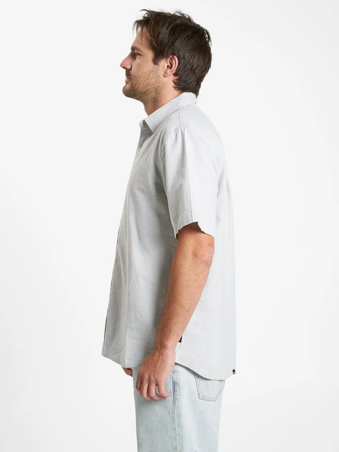 Mens Occasions Oxford Short Sleeve Shirt Abbey Stone Thrills Shirts