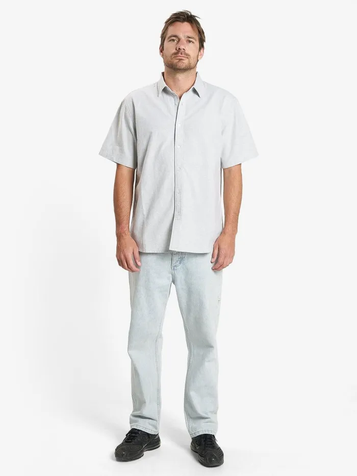 Mens Occasions Oxford Short Sleeve Shirt Abbey Stone Thrills Shirts