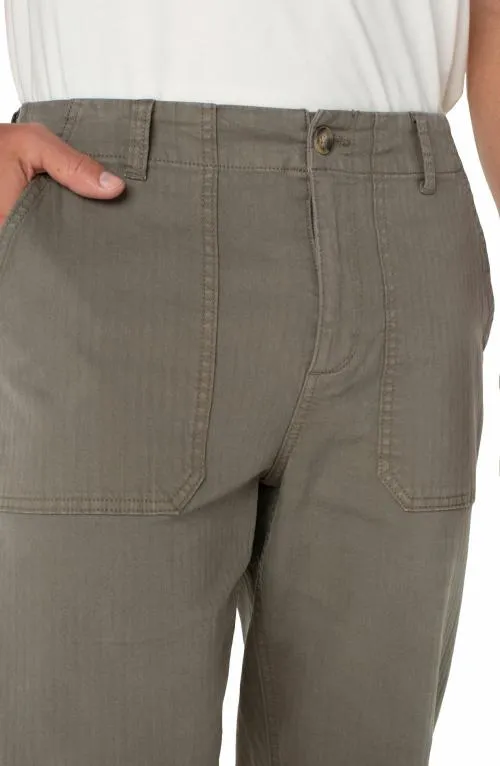 Mens Pants Liverpool Los Angeles Utility Pant Pewter Green
