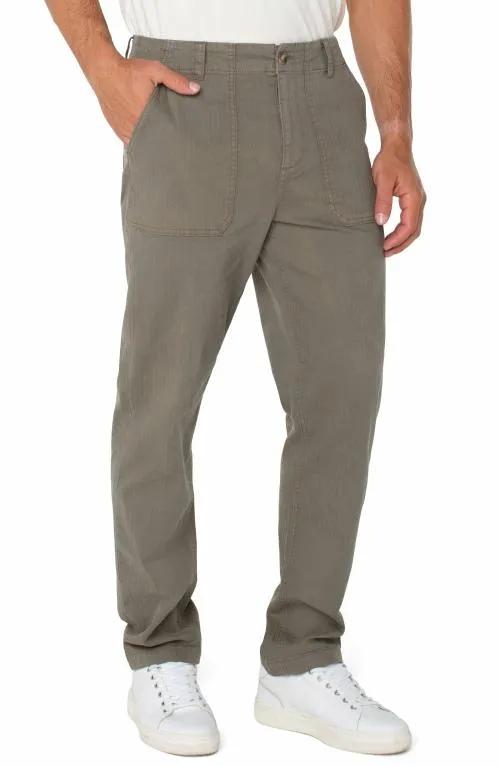 Mens Pants Liverpool Los Angeles Utility Pant Pewter Green