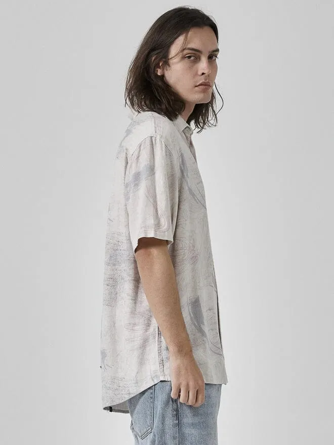 Mens Plasma Dream Short Sleeve Shirt White Thrills Shirts