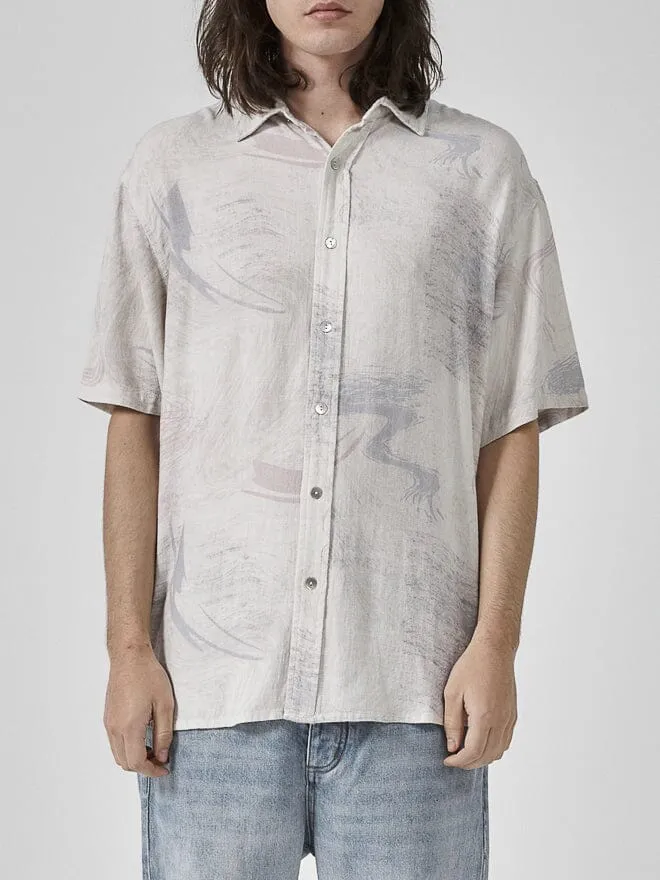 Mens Plasma Dream Short Sleeve Shirt White Thrills Shirts