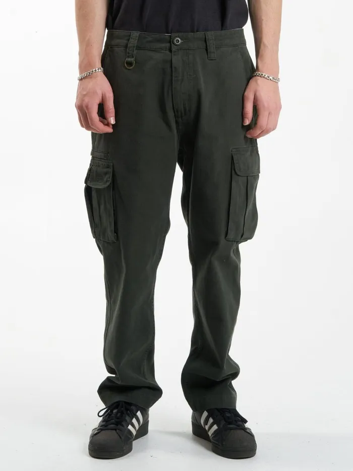 Mens Slacker Union Cargo Pant Oil Green Thrills Pants