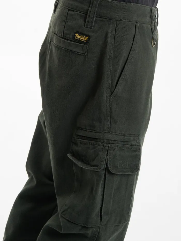 Mens Slacker Union Cargo Pant Oil Green Thrills Pants