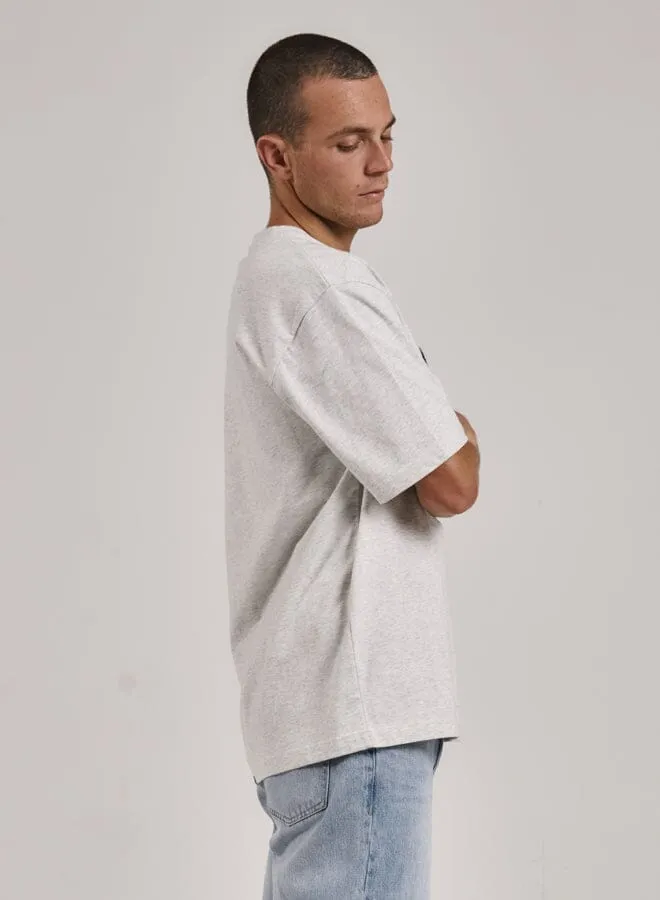 Mens Sneak Attack Oversize Fit Tee White Marle Thrills Tees and Tank Tops