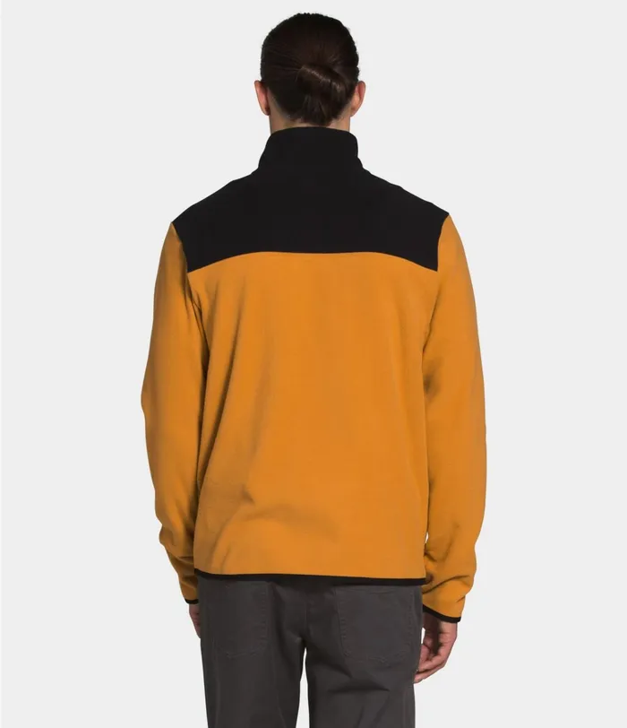 Mens TKA Glacier Zip Pullover Citrine Yellowtnf Black The North Face Fleece