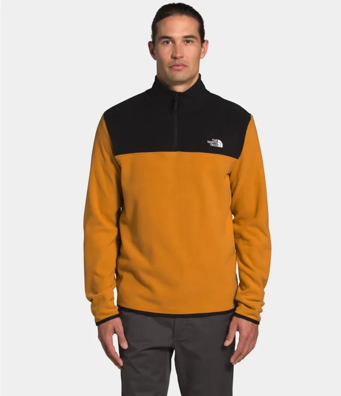 Mens TKA Glacier Zip Pullover Citrine Yellowtnf Black The North Face Hoodies and Sweatshirts Mens TKA Glacier Zip Pullover Citrine Yellowtnf Black The North Face Hoodies and Sweatshirts