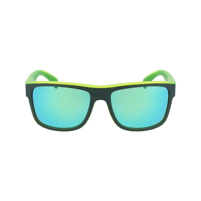 Mens Top Square Sunglasses Olive Spyder Eyewear