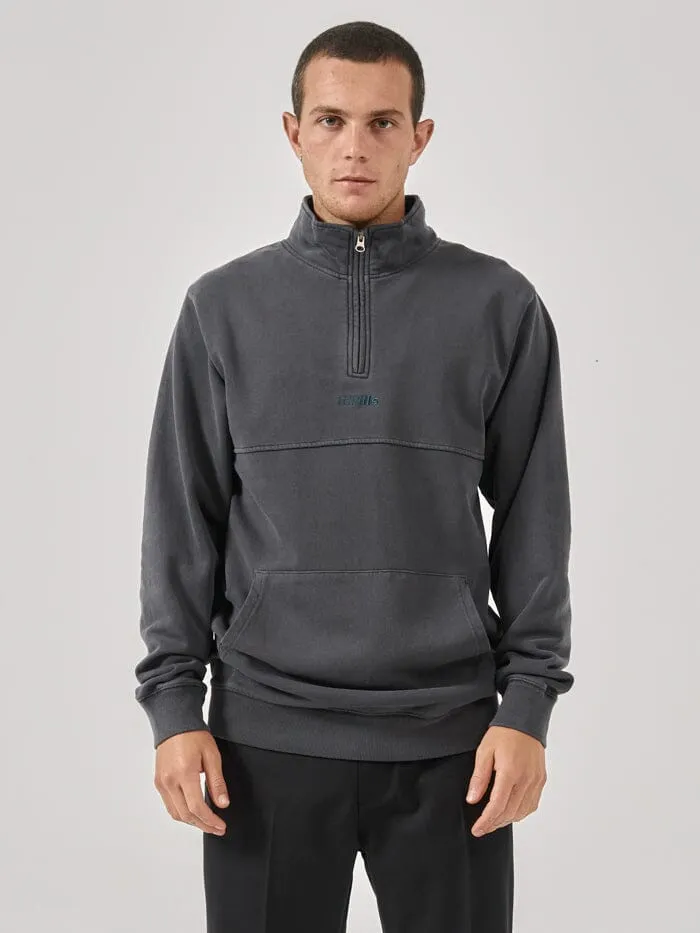 Mens Two Minds Quarter Zip Fleece Dark Charcoal Thrills Sweaters and Fleece
