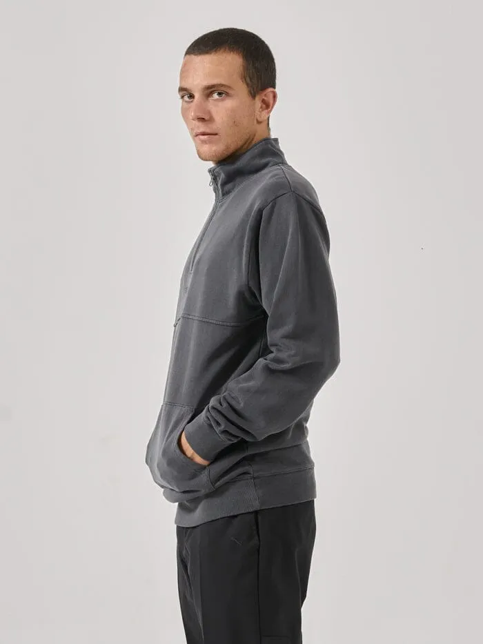 Mens Two Minds Quarter Zip Fleece Dark Charcoal Thrills Sweaters and Fleece