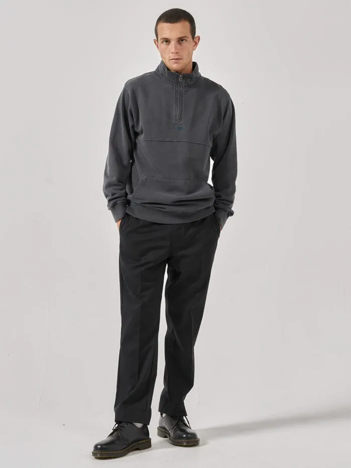 Mens Two Minds Quarter Zip Fleece Dark Charcoal Thrills Sweaters and Fleece