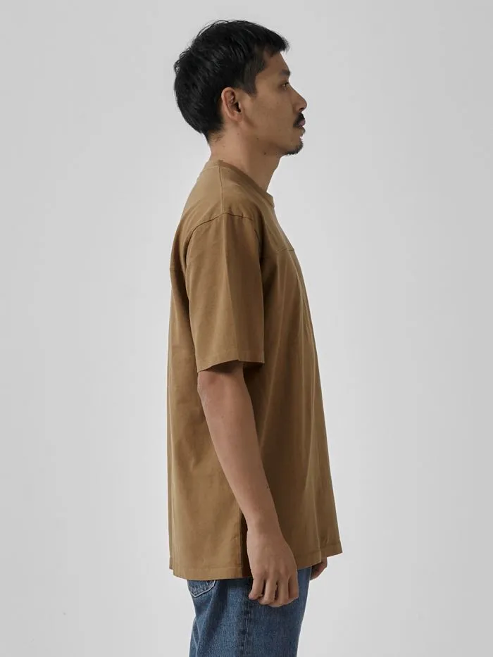 Mens Union Oversize Fit Panel Tee Tobacco Thrills Tees and Tank Tops