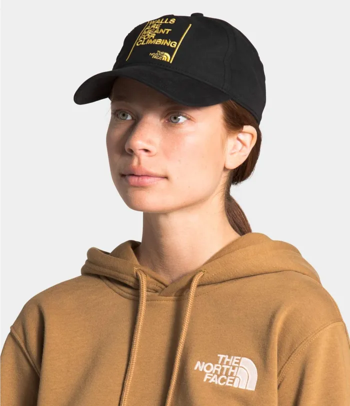 Mens Walls Are Meant For Climbing Ball Cap Tnf Black The North Face Hats