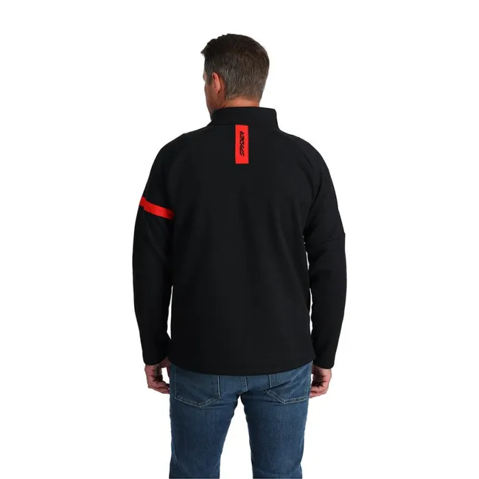 Mens Wengen Bandit Half Zip Black Spyder Fleece