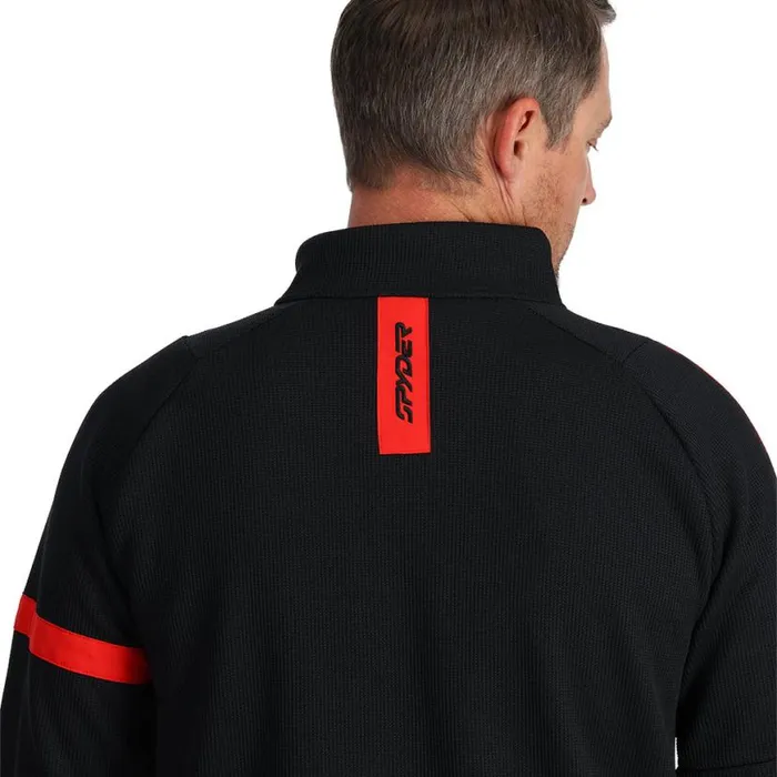 Mens Wengen Bandit Half Zip Black Spyder Fleece