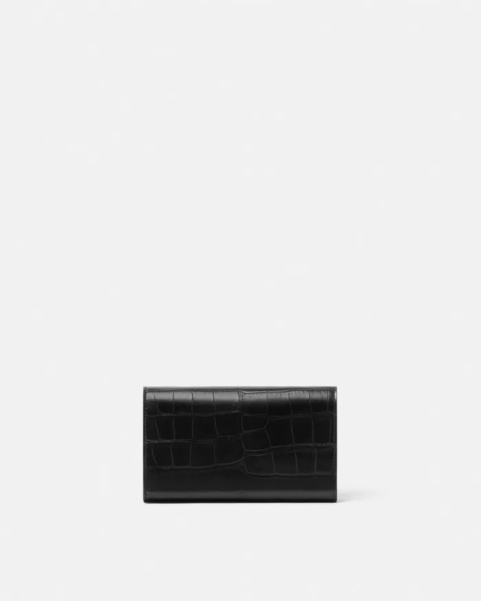 Mini Bags and Clutches Women Versace CrocEffect Medusa 03995 Crossbody Bag Blackgold