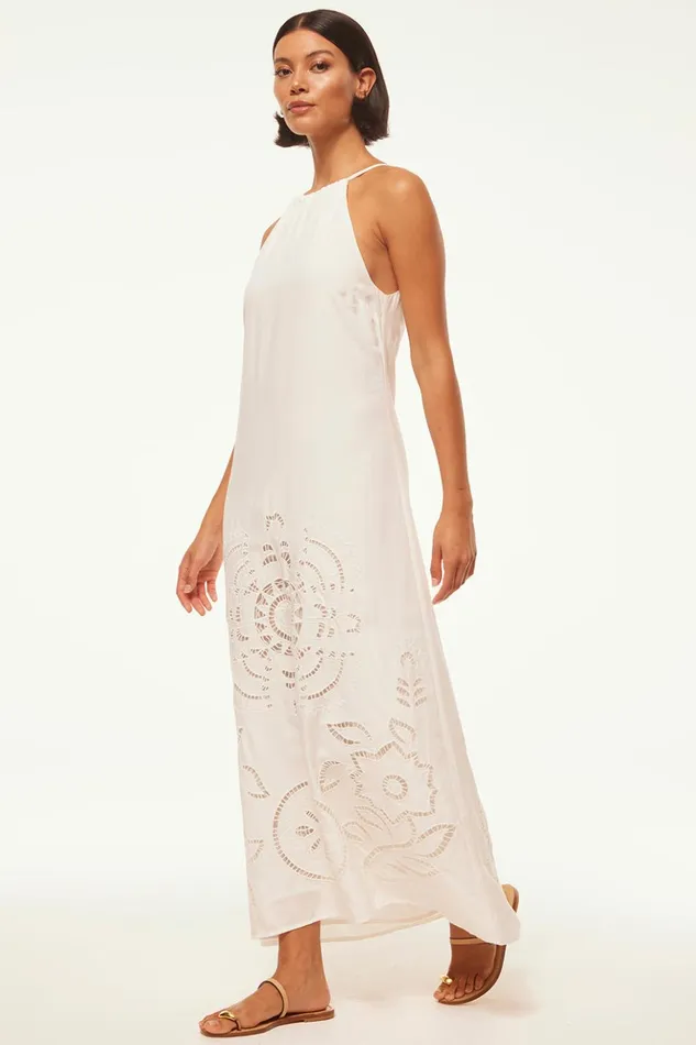 MISA Los Angeles ALEJANDRA DRESS Canary Eyelet Women Dresses