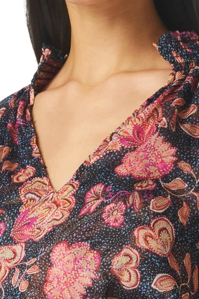 MISA Los Angeles ALEXIS TOP Flora Dot Women Tops